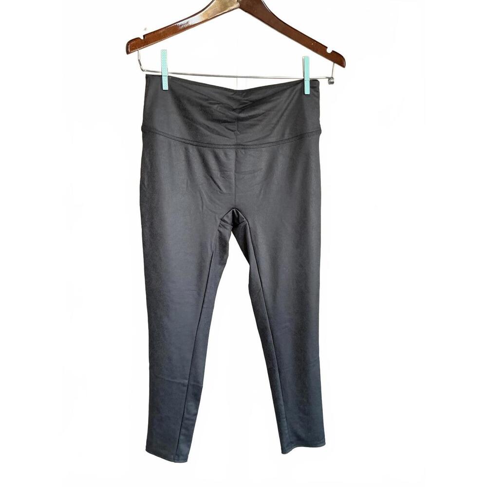 All Worthy Black Women's  Capri Leggings Size PM looks like leather